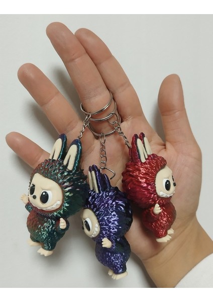 Labubu Figür Anahtarlık 7 Cm, 3 Farklı Renk Geçişi, Yüksek Kalite 3D Baskı, Çevre Dostu Pla Hammadde, (Çanta Süsü, Anahtarlık) fiyatları