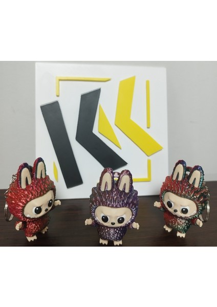 Labubu Figür Anahtarlık 7 Cm, 3 Farklı Renk Geçişi, Yüksek Kalite 3D Baskı, Çevre Dostu Pla Hammadde, (Çanta Süsü, Anahtarlık) modelleri