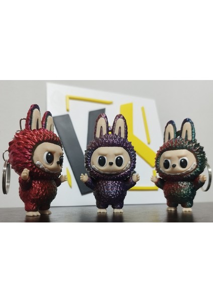 Labubu Figür Anahtarlık 7 Cm, 3 Farklı Renk Geçişi, Yüksek Kalite 3D Baskı, Çevre Dostu Pla Hammadde, (Çanta Süsü, Anahtarlık) fırsatları