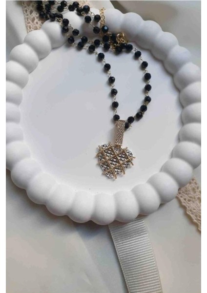 316L Çelik Zincir Kristal Boncuklu Kalpli Kadın Kolye fiyatları