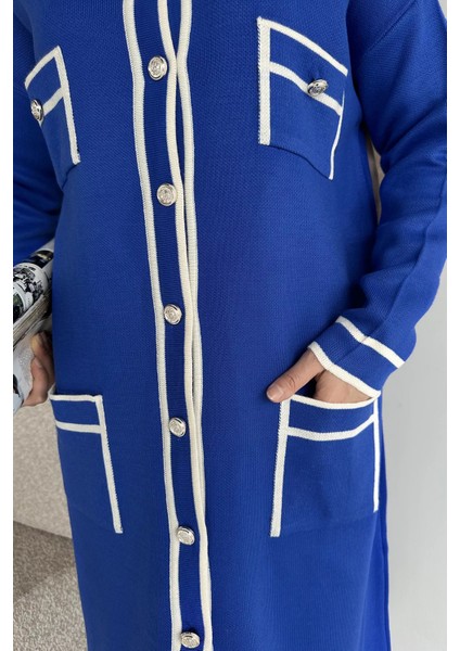 Ön Düğmeli Tesettür Triko Hırka Bel Lastikli Pantolon Ikili Takım P-00019052 indirimleri