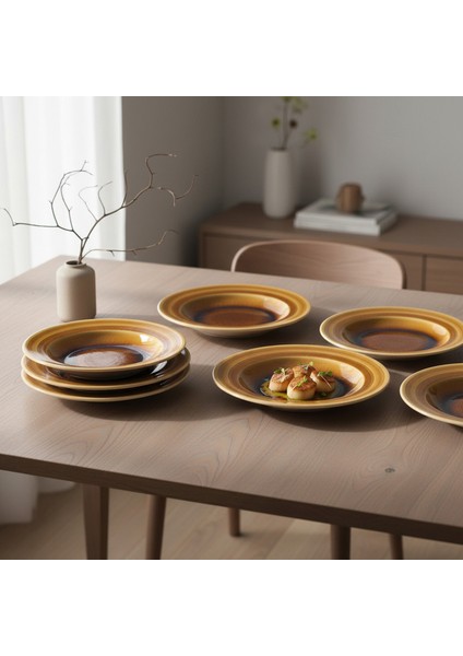 Valeron 6 Adet 22 cm Çukur Yemek Tabağı Reaktif Saura 137 fiyatları