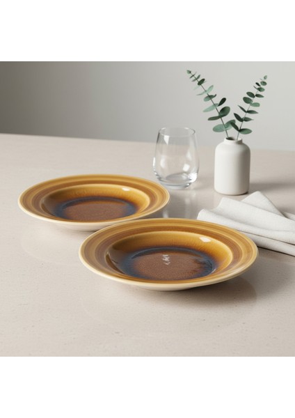 Valeron 6 Adet 22 cm Çukur Yemek Tabağı Reaktif Saura 137 indirimleri