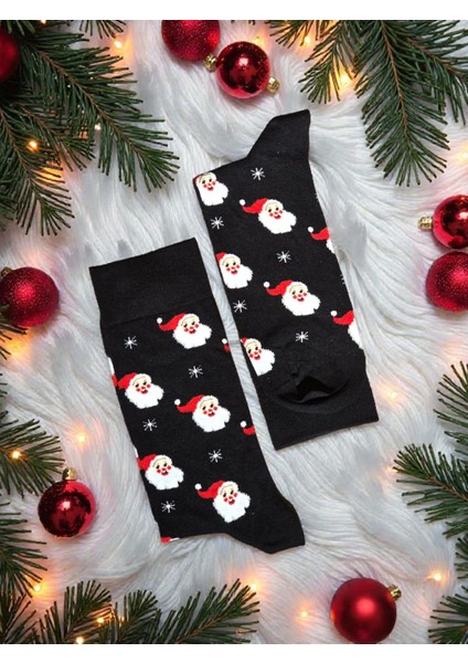 - Yılbaşı Temalı Unisex Çorap – Desenli Özel Tasarım (Hediye Paketli)