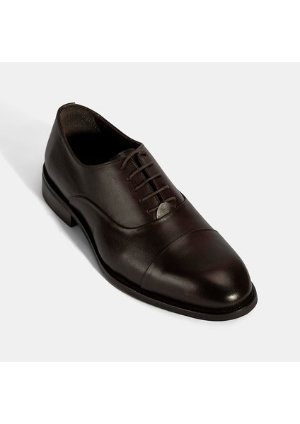 Erkek Kahve Bağcıklı Deri Klasik Ayakkabı indirimleri