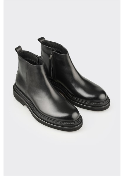 Siyah Deri Erkek Günlük Bot fiyatları