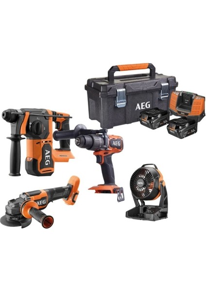 4 Lü Set 18V Akülü BBH18BL+BSB18C3BL+BEWS18+BAF18