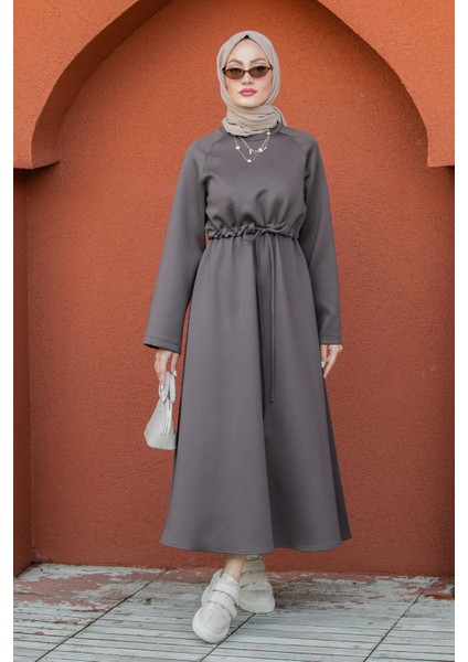 Royal Pufy Dalgıç Relax Elbise-Kahve modelleri