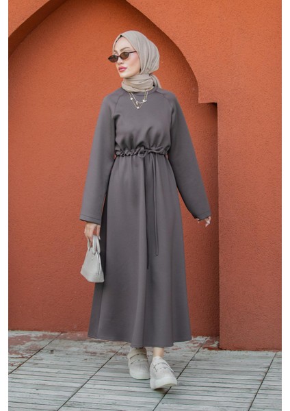 Royal Pufy Dalgıç Relax Elbise-Kahve indirimleri