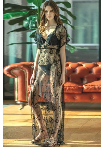 Dantelli Gecelik Balenli Destekli Dolgulu Önden Açılan Sütyen ve String 3'lü Takım fiyatları