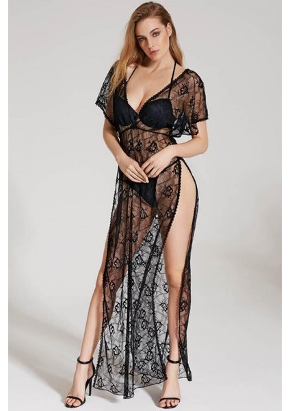 Dantelli Gecelik Balenli Destekli Dolgulu Önden Açılan Sütyen ve String 3'lü Takım modelleri