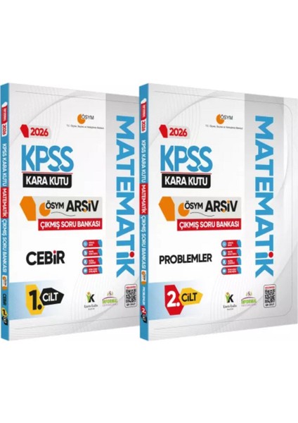 2026 Kpss Matematik Kara Kutu 1.-2.cilt Ösym Çıkmış Soru Bankası 2li Set Konu Özetli Dijital Çözümlü