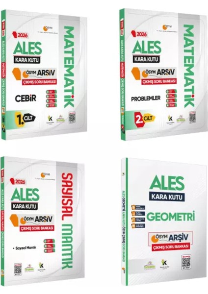 2026 Ales Kara Kutu Ösym Çıkmış Soru Bankası Sayısal 4lü Altın Set Konu Özetli Dijital Çözümlü