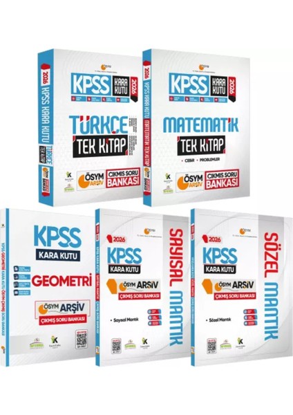 2026 Kpss Kara Kutu Genel Yetenek Tekli Kitap Set Çıkmış Soru Bankası Konu Özetli Dijital Çözümlü