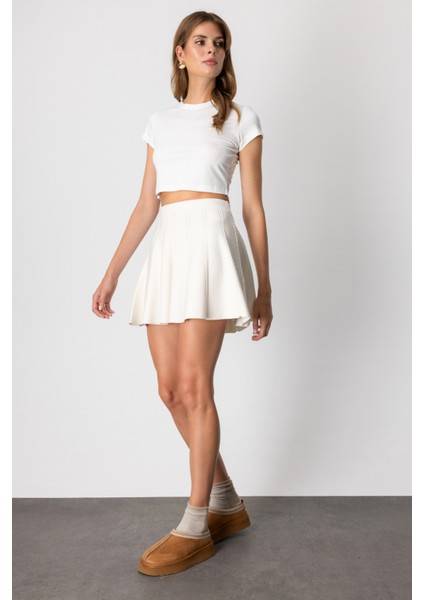 Kendinden Desenli Mini Triko Etek 60206-26K fiyatları