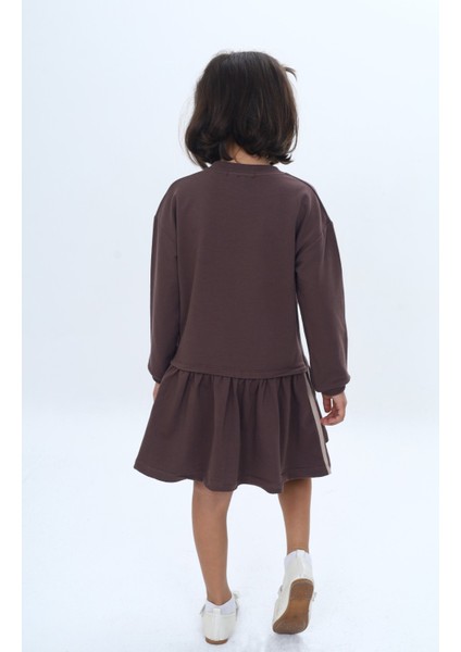 Kız Çocuk Şeritli Kalp Nakışlı Elbise indirimleri