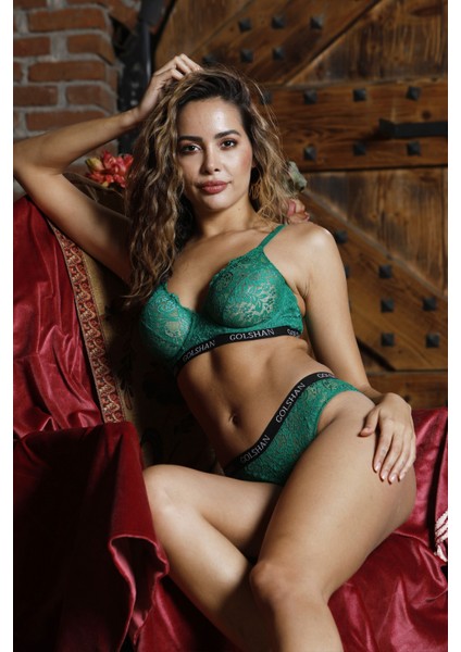 Golshan Gaudi Brazilian Slip, Kadın Dantel Brezilyan Yeşil Külot fiyatları