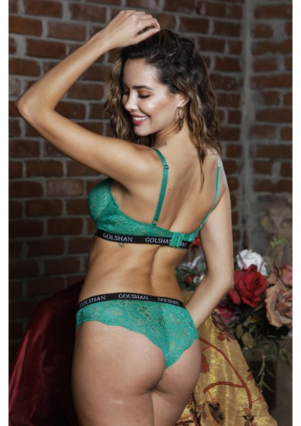 Golshan Gaudi Brazilian Slip, Kadın Dantel Brezilyan Yeşil Külot modelleri