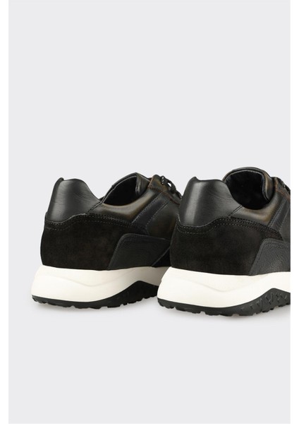 Siyah Deri Erkek Spor Ayakkabı indirimleri