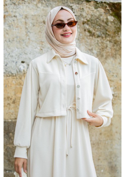 Missa Fitilli Ceket Jile Elbiseli Takım-Bej fiyatları