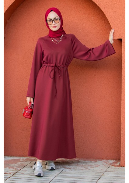 Royal Pufy Dalgıç Relax Elbise-Bordo indirimleri