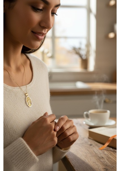 Hayat Ağacı Şans 14 Ayar Altın Kolye fırsatları