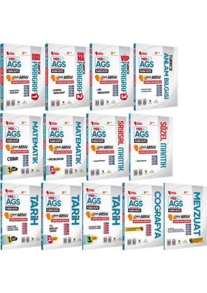 2026 Meb-Ags Kara Kutu Ösym Çıkmış Soru Bankası Full Altın Paket Seti Konu Özetli Dijital Çözümlü