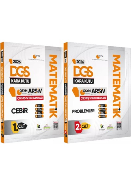 2026 Dgs Matematik Kara Kutu 1.-2.cilt Ösym Çıkmış Soru Bankası 2li Set Konu Özetli Dijital Çözümlü