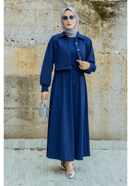 Missa Fitilli Ceket Jile Elbiseli Takım-Laci