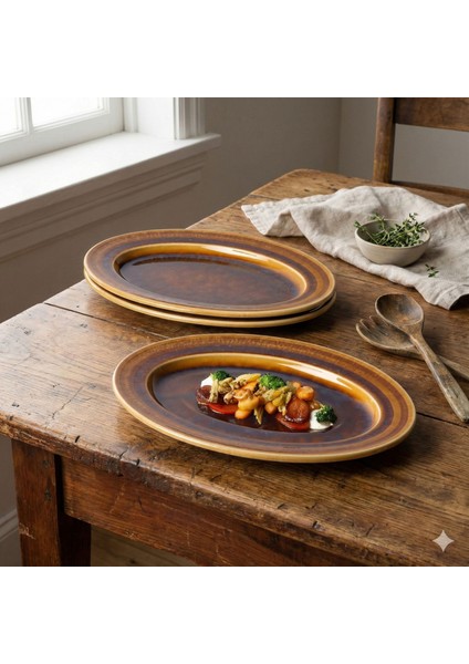 Valeron 2 Adet 21 cm Kayık Tabak Reaktif Saura Vr 137