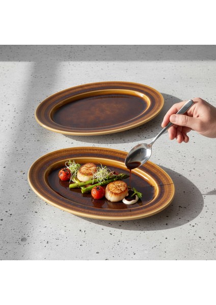 Valeron 2 Adet 21 cm Kayık Tabak Reaktif Saura Vr 137 modelleri