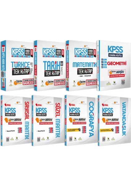 2026 Kpss Kara Kutu Gy-Gk Tekli Kitap Ekonomik Set Çıkmış Soru Bankası Konu Özetli Dijital Çözümlü