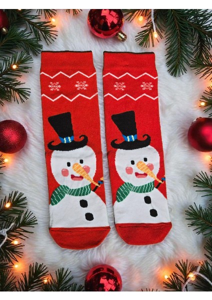 - Yılbaşı Temalı Unisex Çorap – Desenli Özel Tasarım (Hediye Paketli)