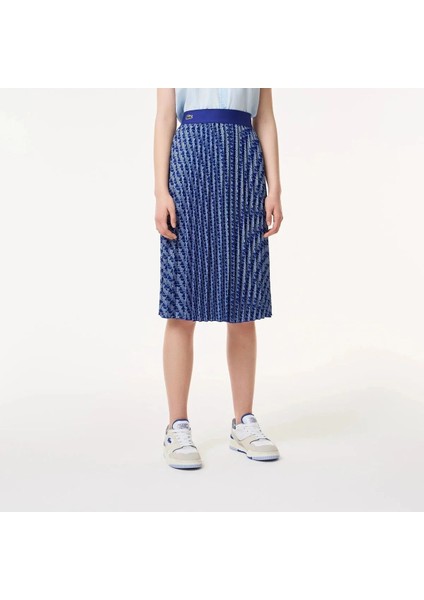 Women’s Fashion Show Edition Belted Pleated Skirt Blue (Limited Edition)