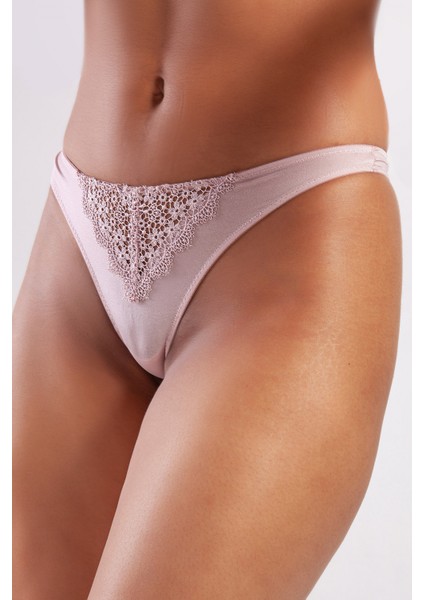 Golshan Garland Mini String, Kadın Güpürlü Açık Pembe Külot fırsatları