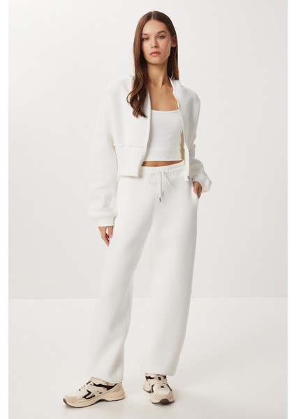 Fermuarlı Şardonlu Örme Alt-Üst Takım LDM0018 Ekru fırsatları