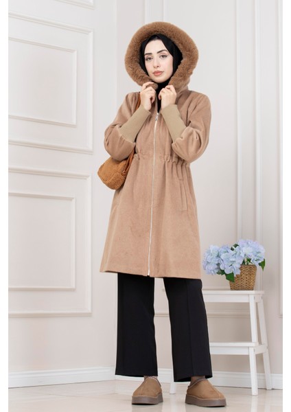 Beli Içten Tünelli Kapüşonlu Kap-Camel modelleri