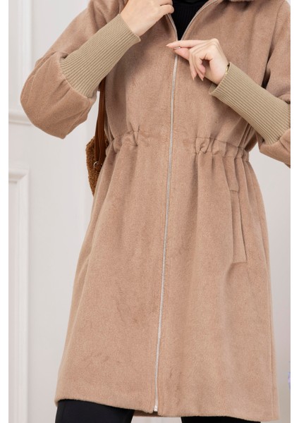 Beli Içten Tünelli Kapüşonlu Kap-Camel fırsatları