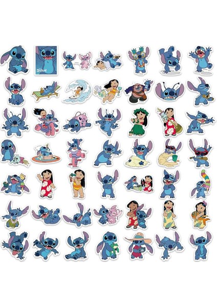 100’LÜ Stitch Çıkartma Seti – Laptop, Defter, Telefon Için Kawaii Sticker modelleri