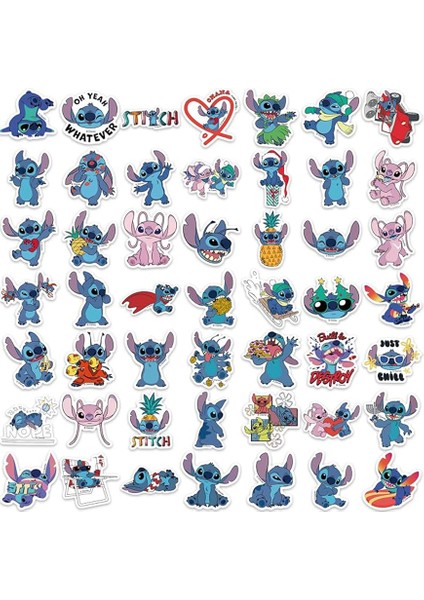 100’LÜ Stitch Çıkartma Seti – Laptop, Defter, Telefon Için Kawaii Sticker fırsatları