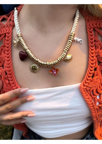 Zr Model Halat Ip Charmlı Kolye