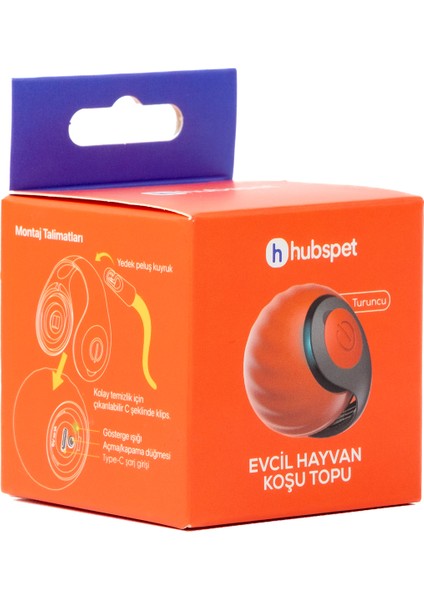 Otomatik Yuvarlanan Top Kedi Oyuncağı Turuncu H120 modelleri