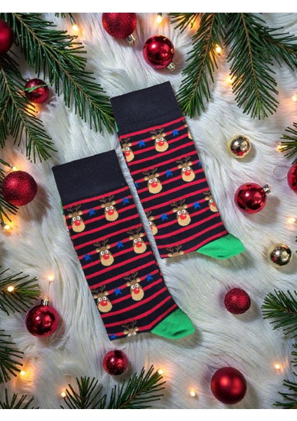 - Yılbaşı Temalı Unisex Çorap – Desenli Özel Tasarım (Hediye Paketli) modelleri