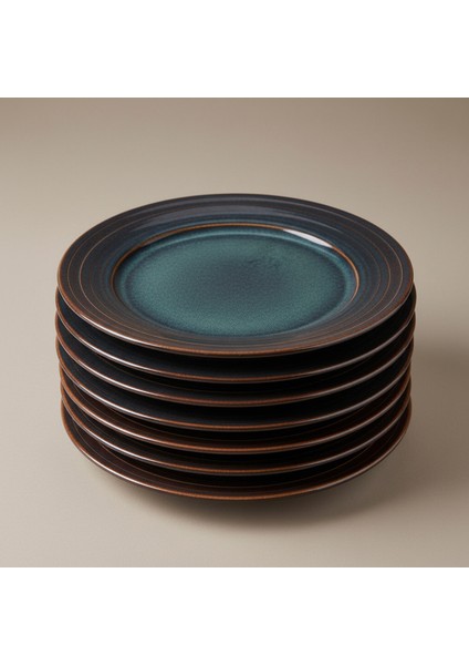 Valeron 6 Adet 20 cm Pasta Tabağı Reaktif Oasis Vr 1131