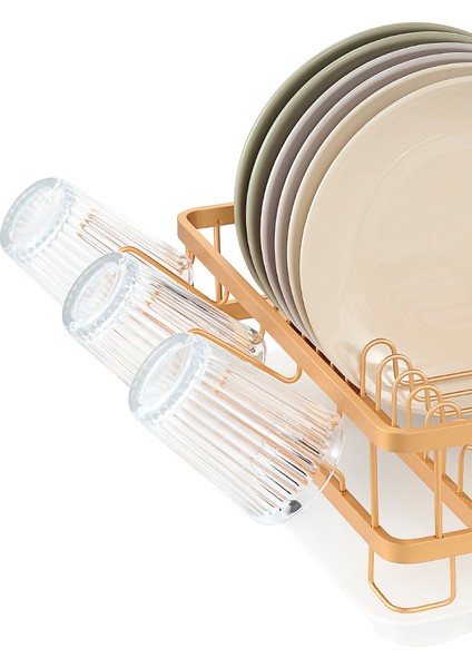 Bianka Paslanmaz Alüminyum Iki Katlı Bulaşıklık - Altın indirimleri