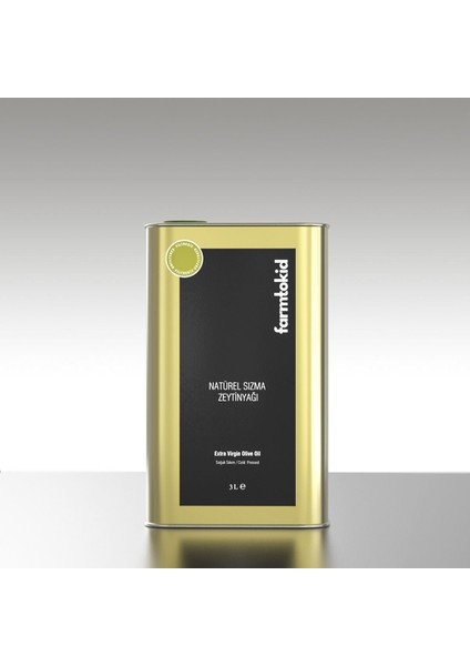 Filtresiz Soğuk Sıkım Natürel Sızma Zeytin Yağı Gömeç-3 Lt