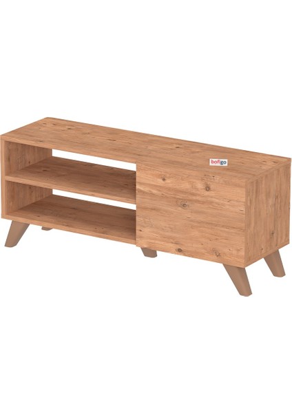 Tv Sehpası Kapaklı Tv Sehpası Raflı Tv Ünitesi Televizyon Sehpası 100 x 35 cm Malta Çam indirimleri