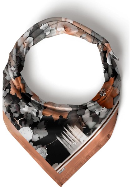 Terrakota Çiçek Desenli Bandana Fular fırsatları