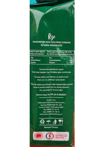 Sayılı Gün Rize Çayı , Çaykur Üretimi İle Cezaevinde üretilen çaydır modelleri