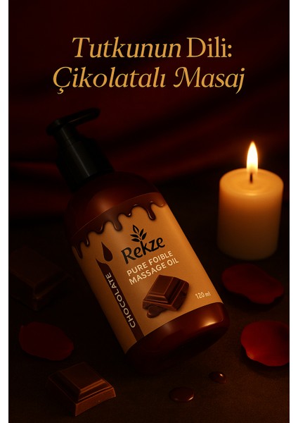 Çikolatalı Ve Çilekli Aromalı Kokulu Rahatlatıcılı Vücut Masaj Yağları 2 Adet 120 Ml